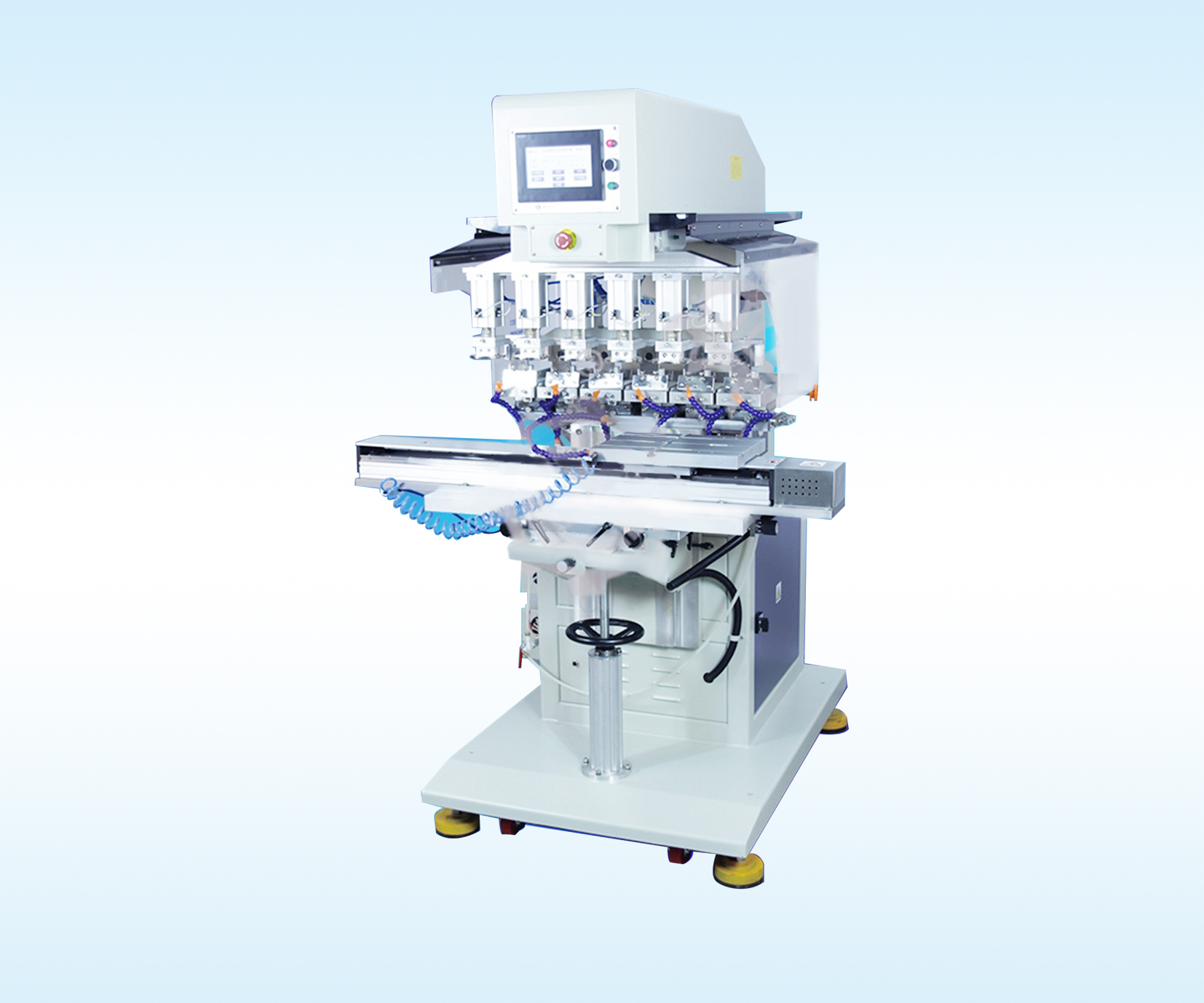 六色移印機(jī) SPSFC-8610SDQ1 獨(dú)立印頭二軸伺服PLC控制器六色移印機(jī)